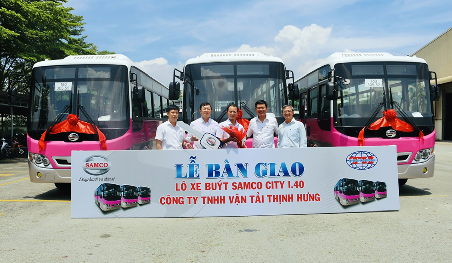 Samco tiếp tục bàn giao thêm lô xe buýt SAMCO CITY I.40 cho công ty TNHH Vận Tải Thịnh Hưng