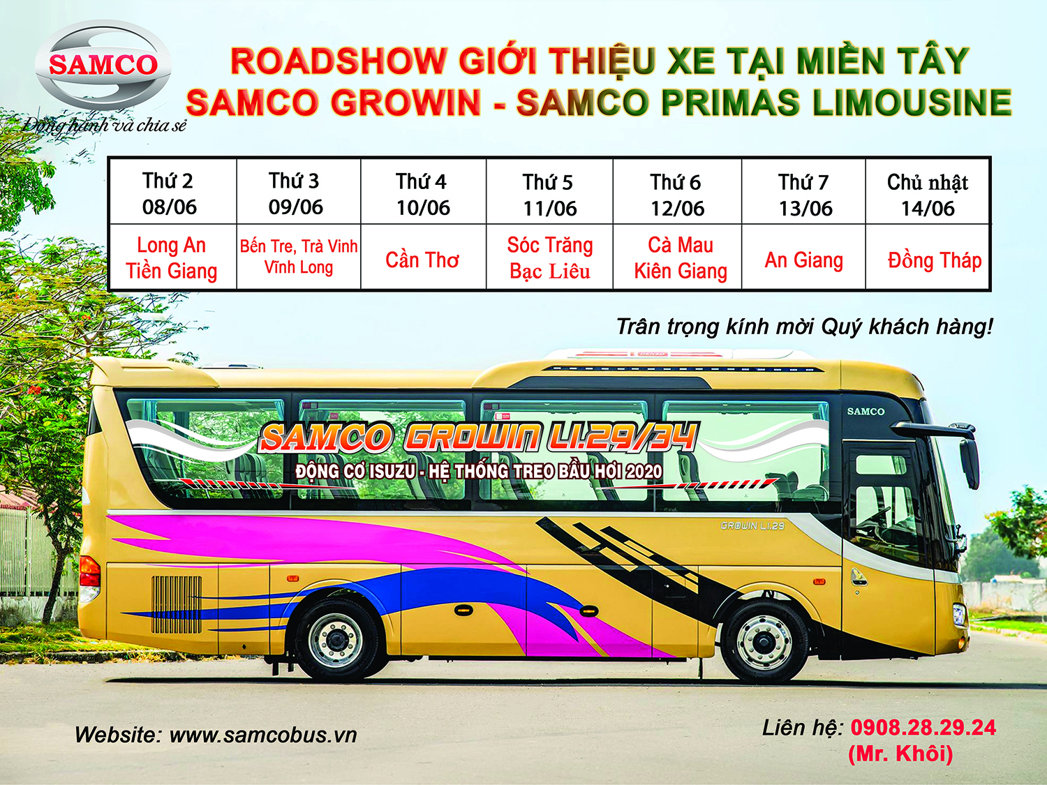 Lịch roadshow samco