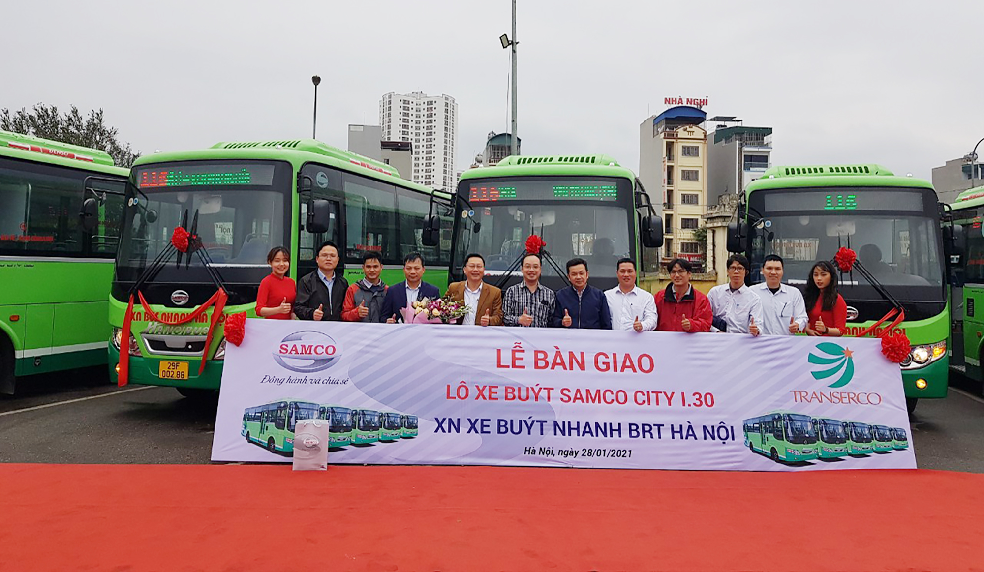 Samco Hà Nội ban giao lô xe buýt CITY I.30