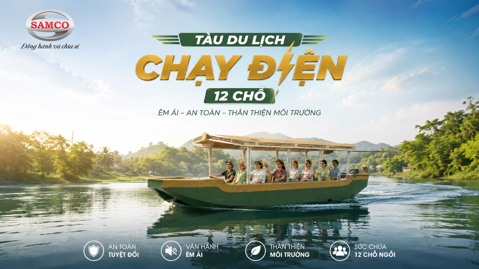 GIỚI THIỆU TÀU DU LỊCH CHẠY ĐIỆN 12 CHỖ